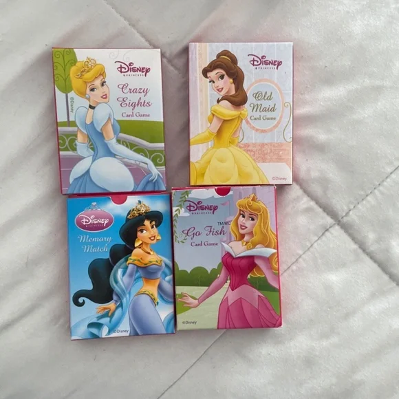 Disney Princess 4-Game Card Set in Tin - Family Fun, Kids Games, EUC. - Picture 6 of 7